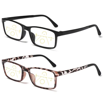 1БР Прогресивни Очила за Далекогледство Мъже, Жени Мультифокальные Бифокални Анти-Синята Светлина на Анти-UV Увеличителни Очила За Четене + 1,0 ~ + 4,0