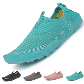 Дамски водна обувки, летни дишащи сандали, бързосъхнеща водна обувки за плуване, мъжки нескользящие спортни обувки за сърф, риболов