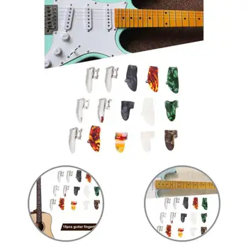 Китара метален невротрансмитер Здрав детайл, пальчиковый звукосниматель, бас китара, медиатори за палеца, определени невротрансмитери високо качество