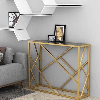 Модерни минималистичные конзолни маси от скандинавския желязо Стойка за хола в коридора на стената Конзола за мебели, за да влезете в творчески дом