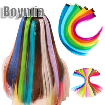Синтетична шнола за коса разширения 57 цвята Омбре Пряко косата Шнола за коса в Шиньоне висока температура Faber Hair BOYMIA