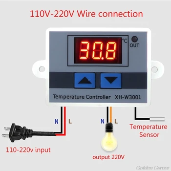 Цифров контролер W3001, регулатор на температурата ac 110-220 v, на Ключа на термостата, цифрова led дисплей M06 21, Директна доставка